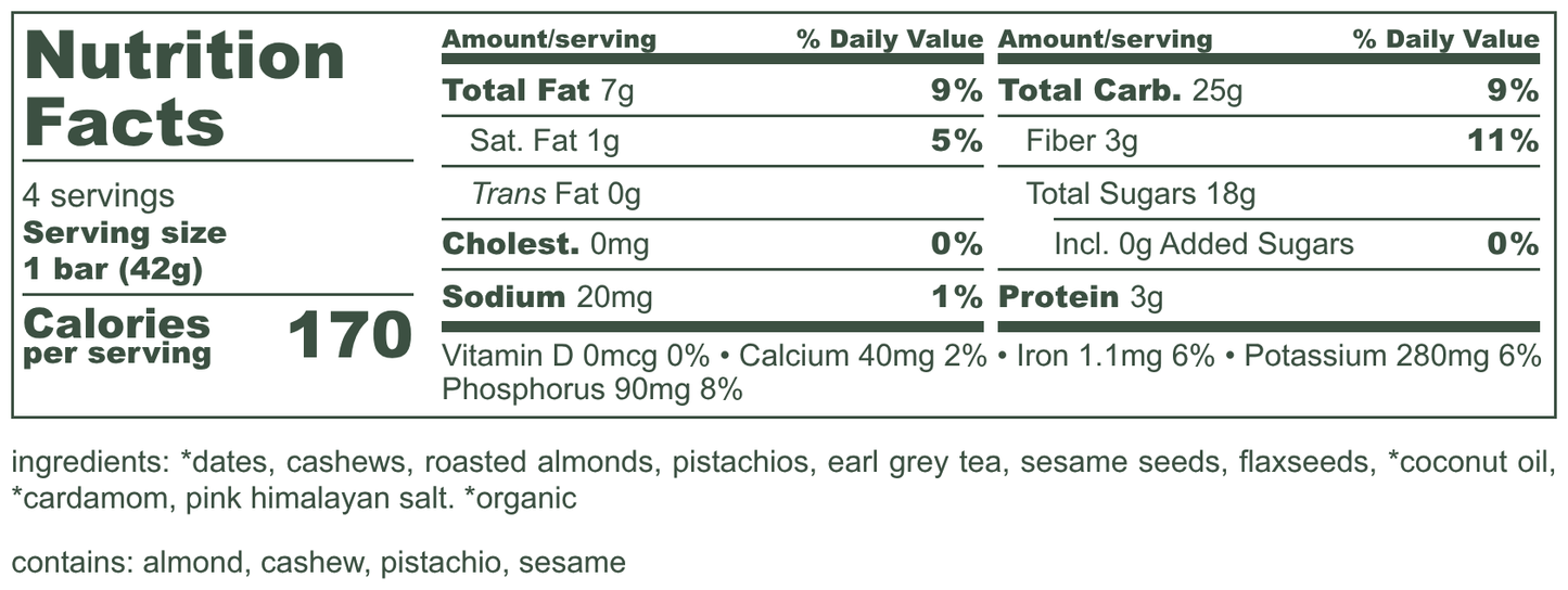 4-Pack Earl Grey Delight (1.4 oz Bars)