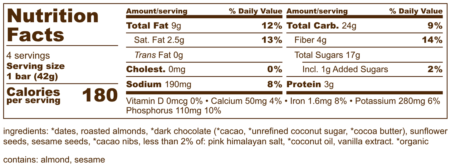 4-Pack Salted Dark Chocolate (1.4 oz Bars)